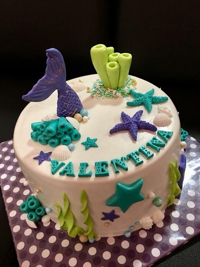 Mermaid baby shower cake and cake pops