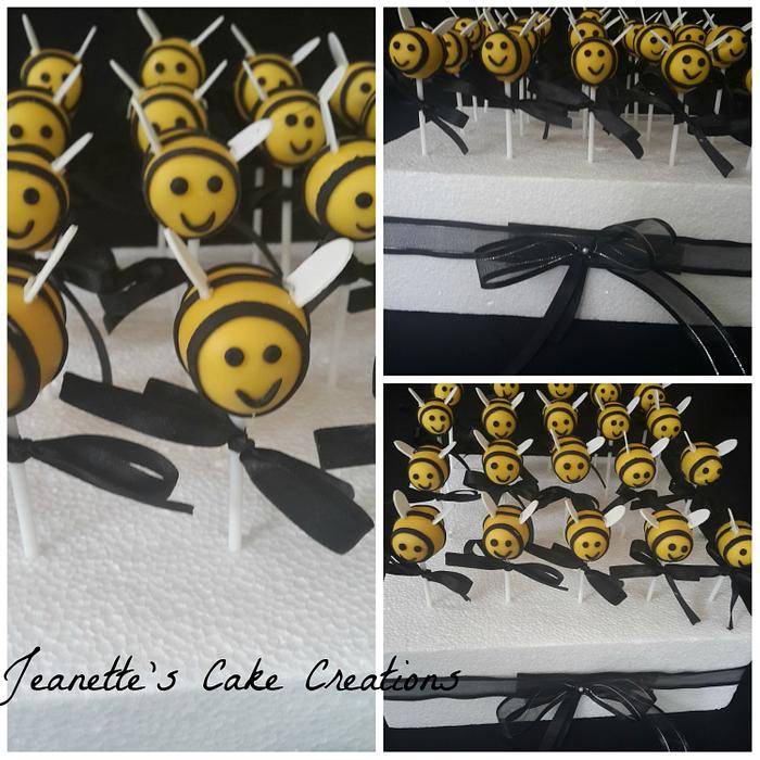 Bee cake pops