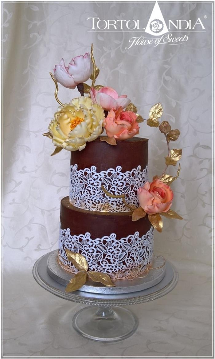 Flowers cake & ganache
