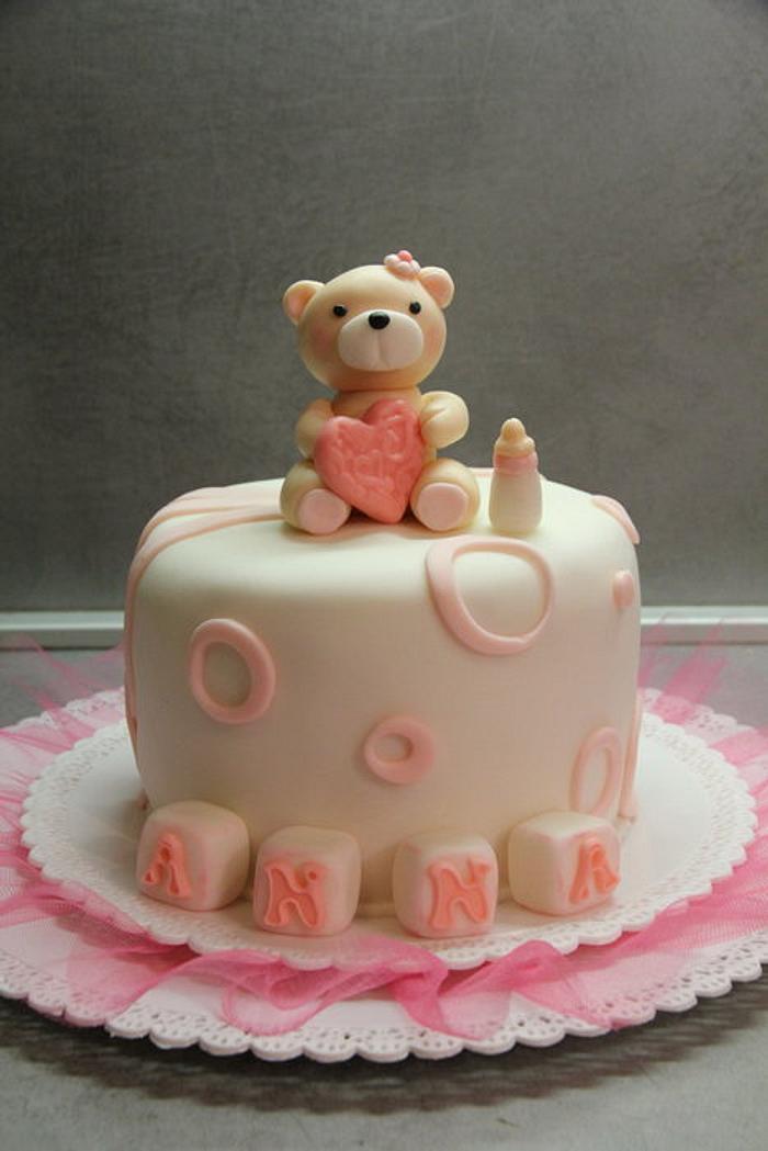 Baby shower cake for little sweet girl