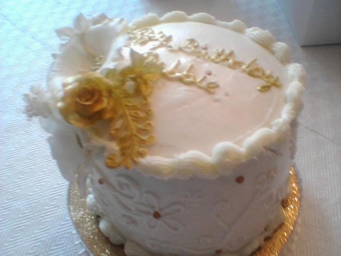 Golden Gift Cake
