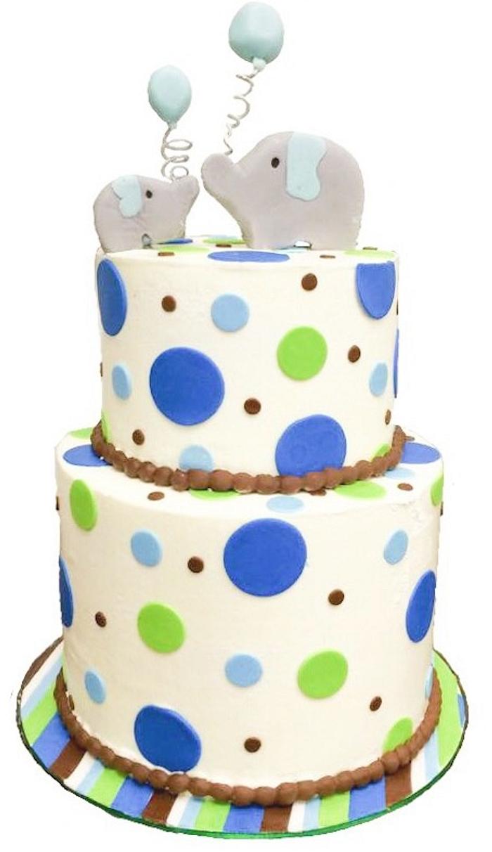 Mama and Baby Elephant Cake