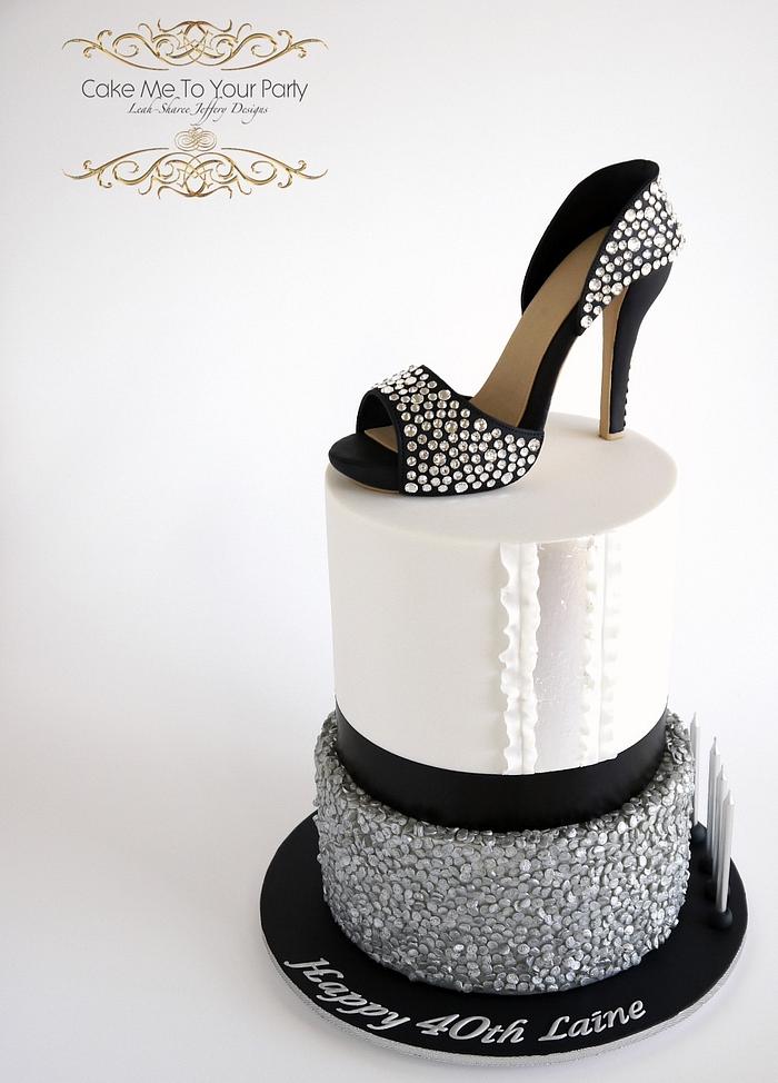 Sugar Shoe Birthday Cake. - Decorated Cake by Lorraine - CakesDecor