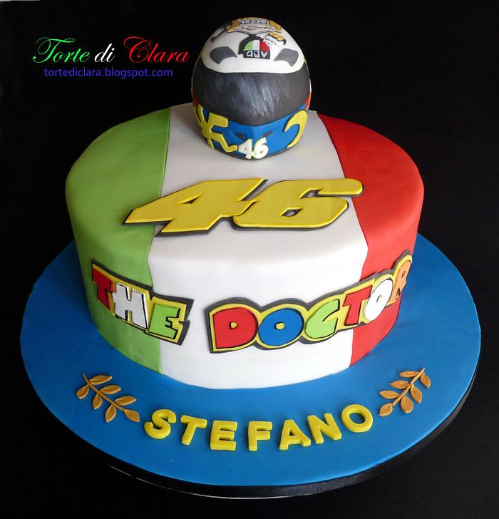Motorcycling cake for a Valentino Rossi fan - Decorated - CakesDecor
