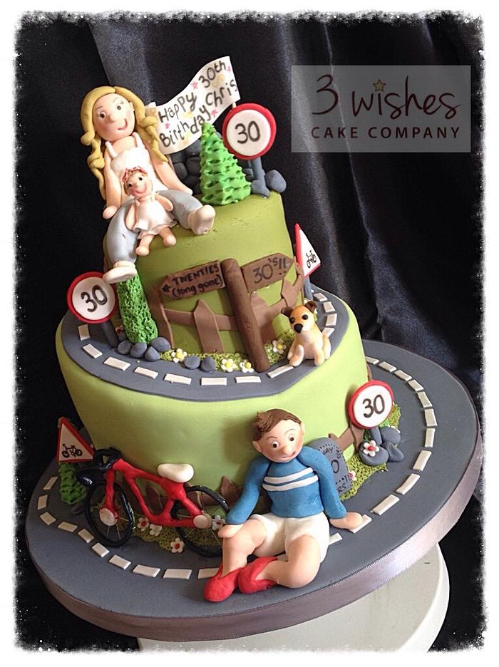 Wonky cycling cake! 