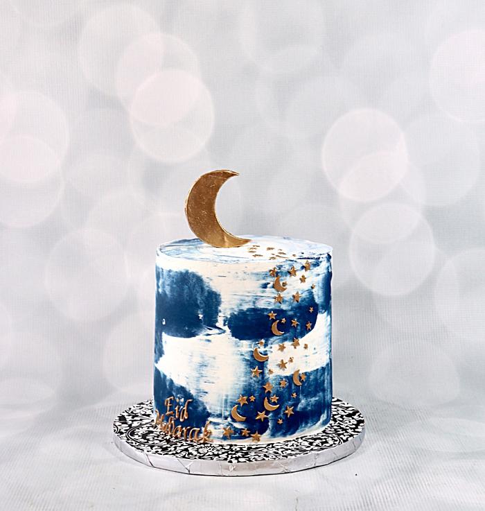 Moon and star cake