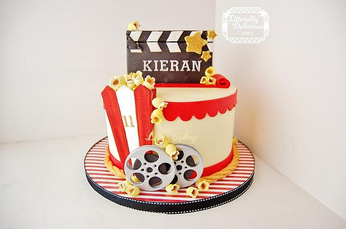"At the Movies" birthday cake