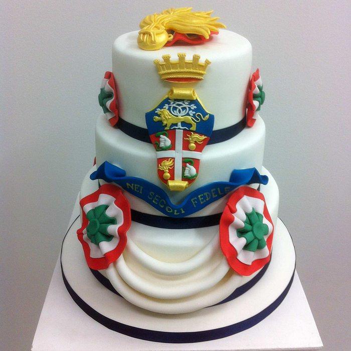 Cake for national military police of Italy