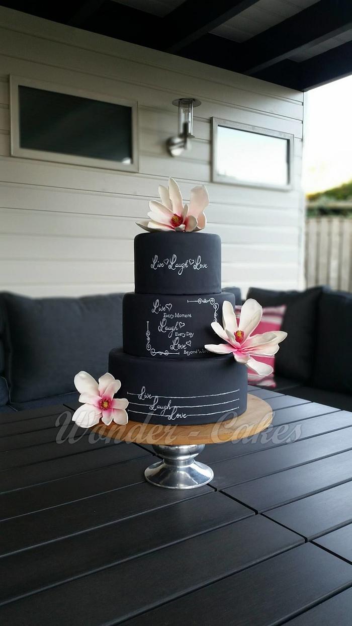Chalkboard Cake Live, Laugh and Love 