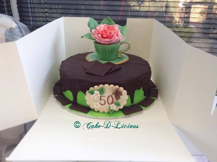 After Eight themed cake