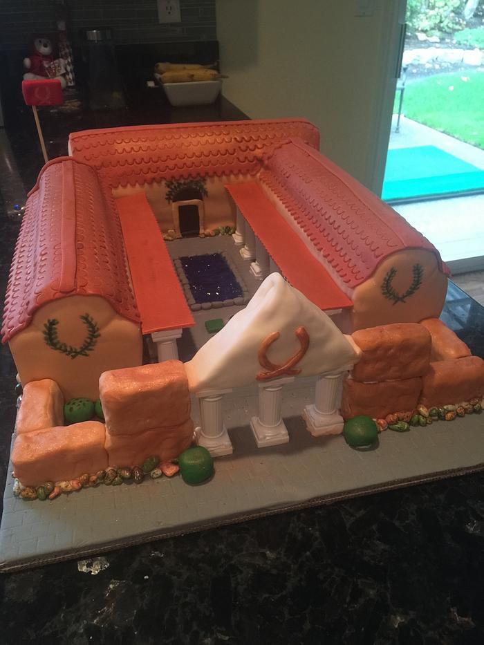 Roman Villa Cake 