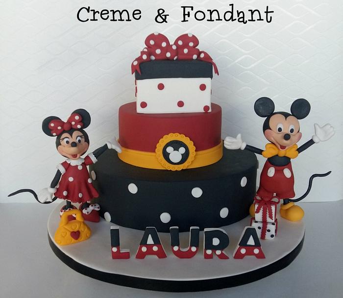 Minnie & Mickey Mouse cake
