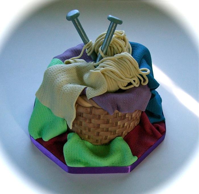 Wool basket cake