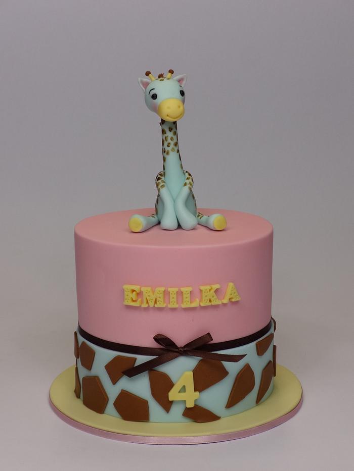 Giraffe cake for girl