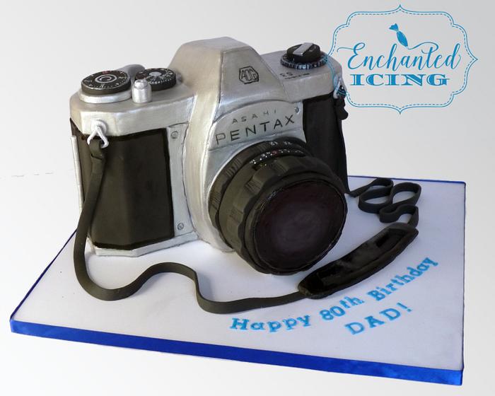 Retro Pentax Camera Cake