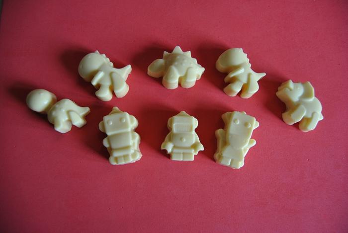 Dinosaur and robot sweets