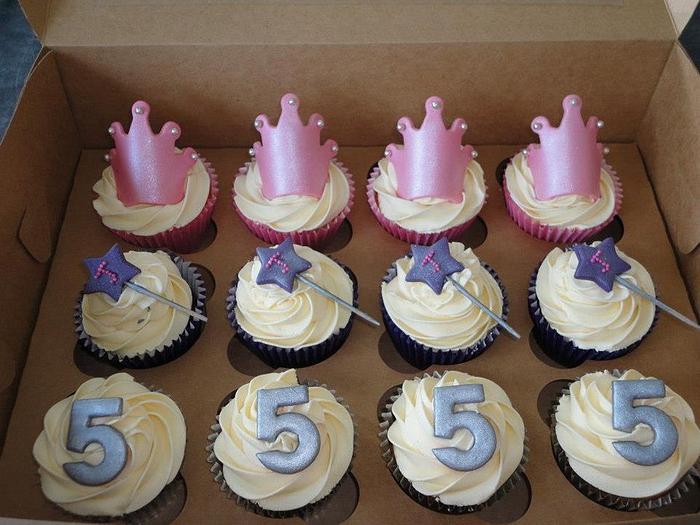 Princess birthday cupcakes