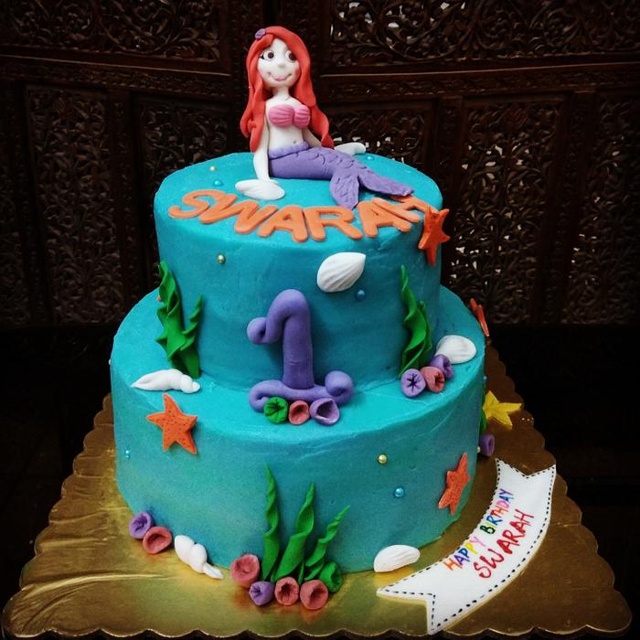 Mermaid theme cake