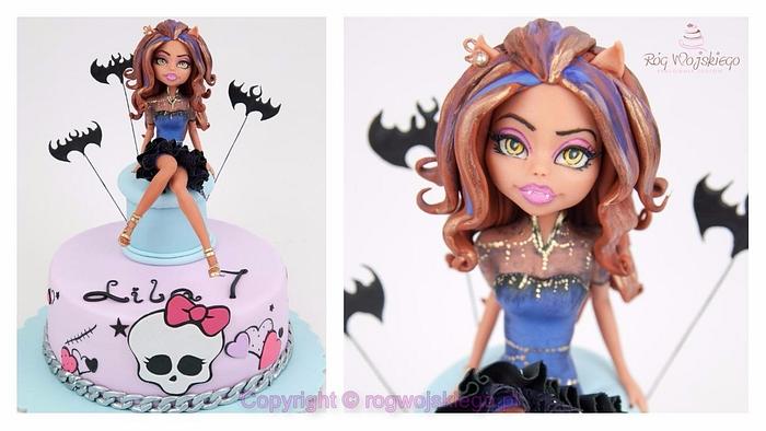 Monster High Doll cake tort