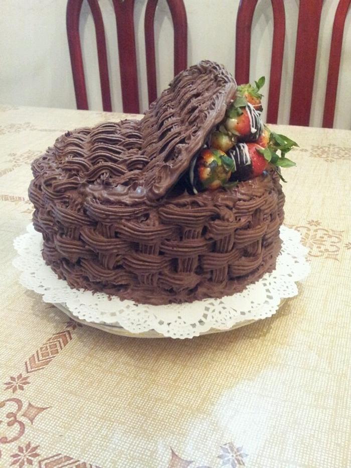 Basket weave cake