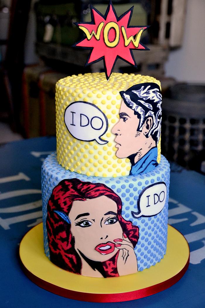 pop art wedding cake