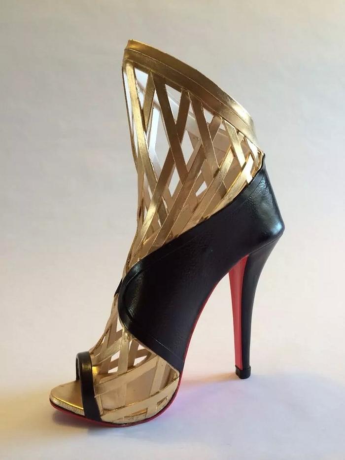 Black and gold sugar heel