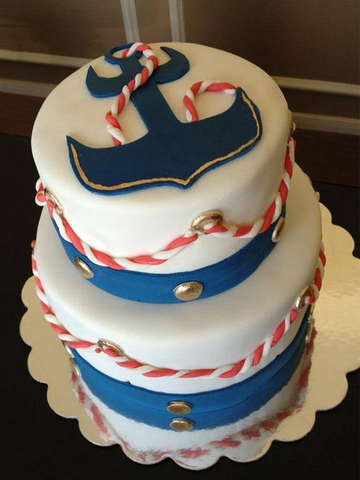 Sailing theme cake
