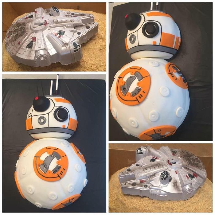 Star Wars BB-8 and Millennium Falcon  