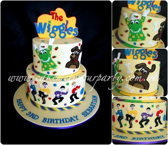 The Wiggles Cake with Dorothy the Dinosaur and Wags the Dog.
