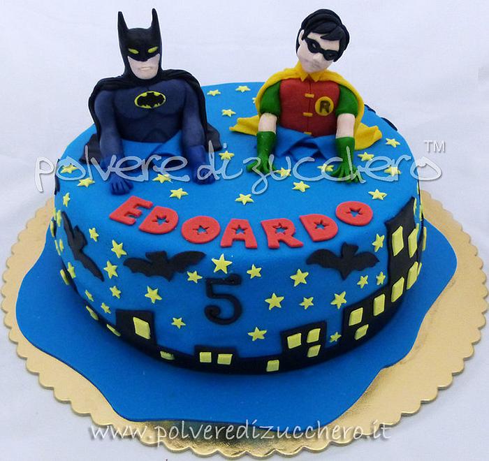 Batman & Robin cake