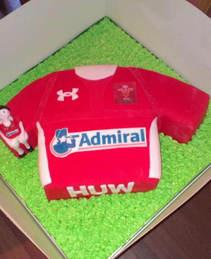 Welsh Rugby Shirt cake 