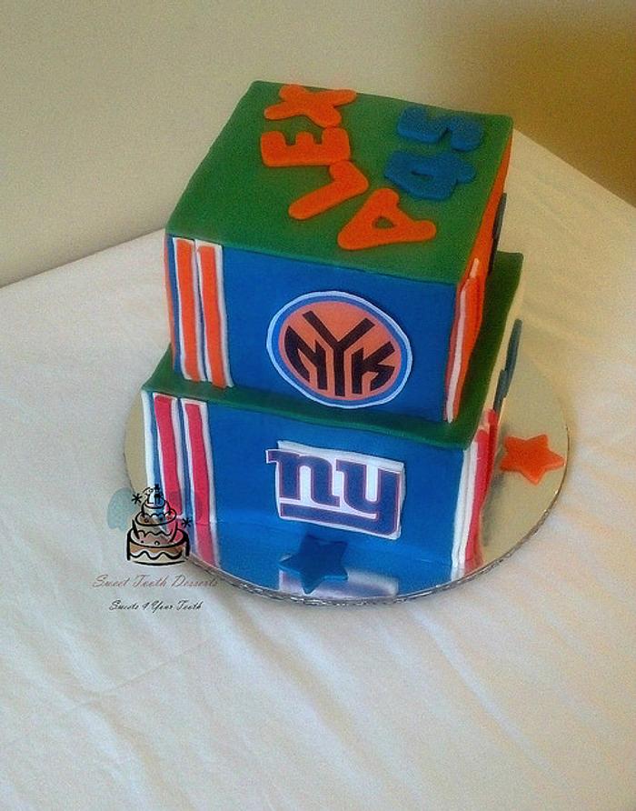 Sports Fan 2 Tier Birthday Cake