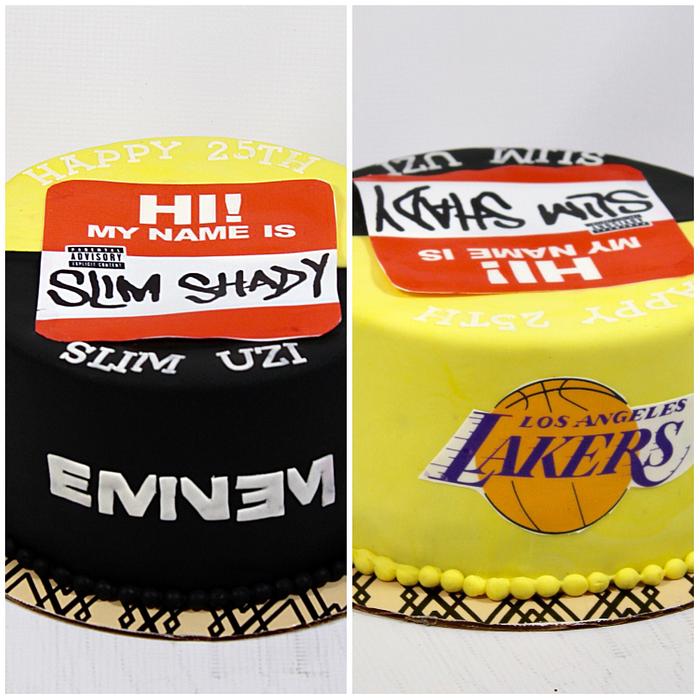 Eminem/Lakers cake 