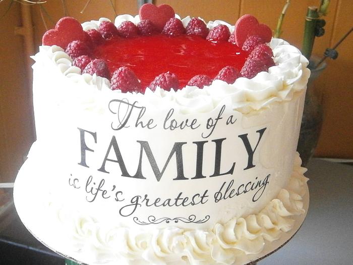 a family dinner cake