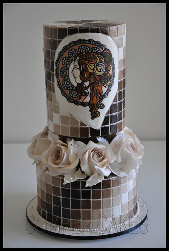 Mozaic wedding  cake