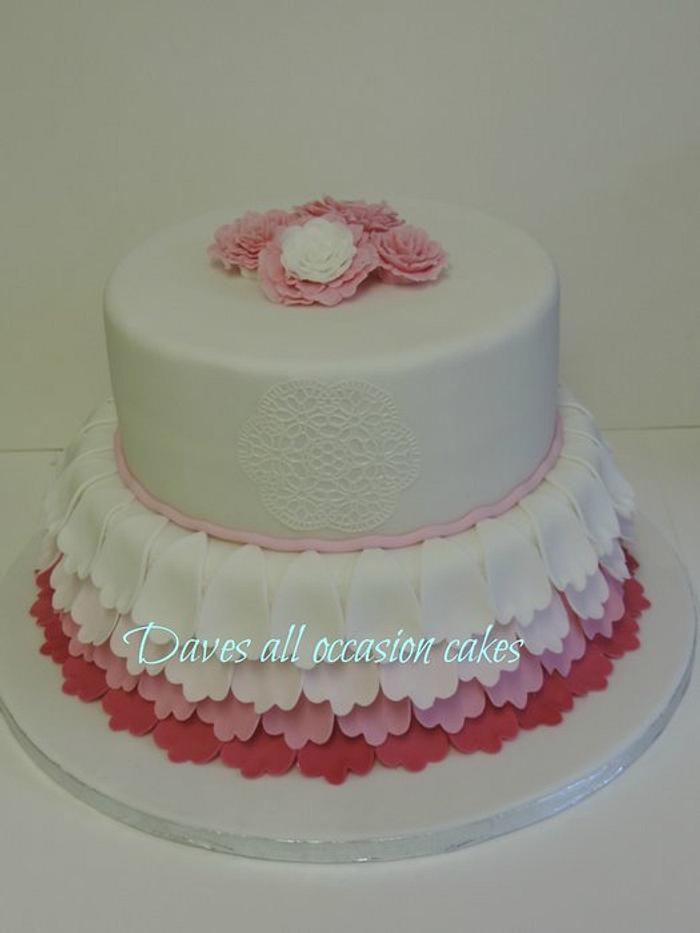 2 Tier wedding Cake