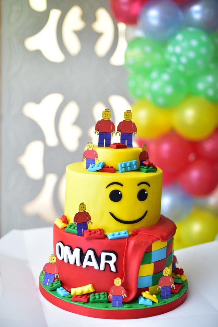 Lego man cake 