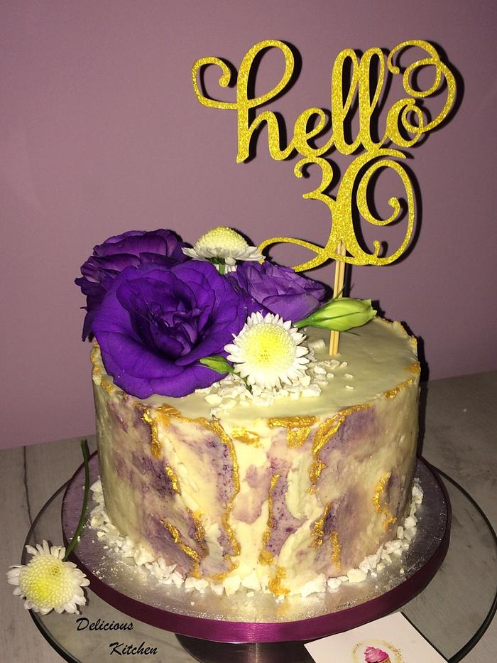 Hello 30 Anniversary cake