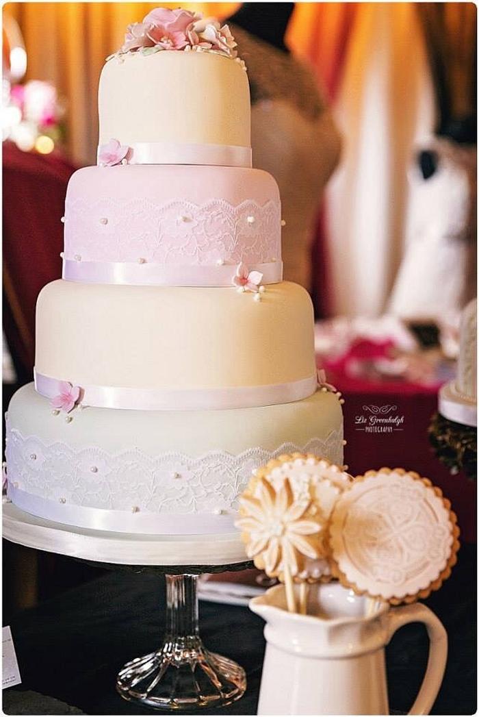 Pretty pastel wedding cake