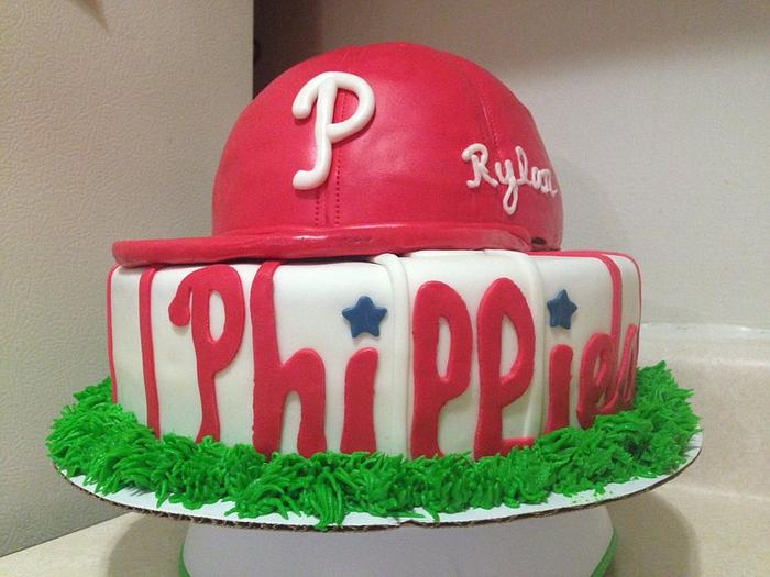 Phillies Baseball Cake