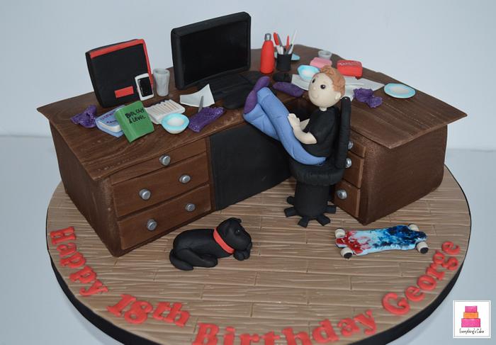 Teen desk cake