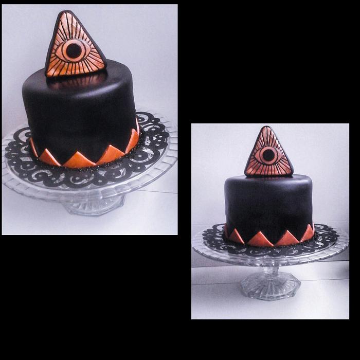 Illuminati themed Birthday Cake 