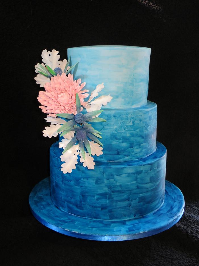 Ombre watercolour cake