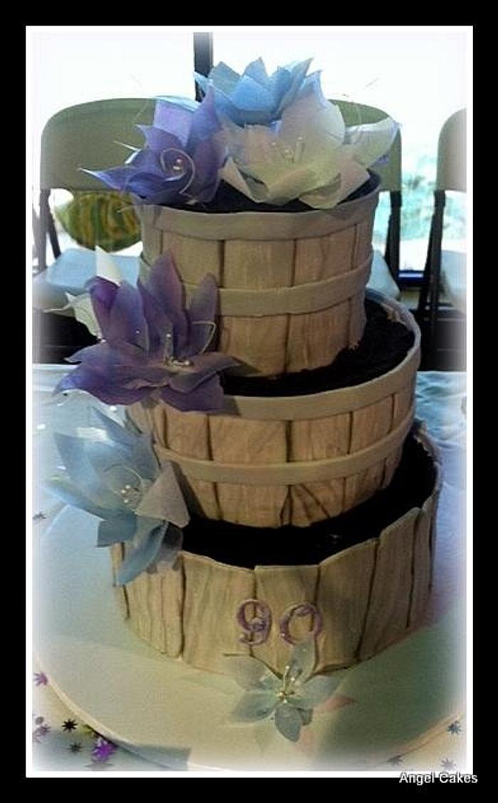90th Basket Birthday Cake