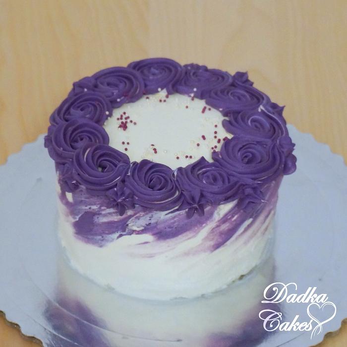 Creamy purple cake