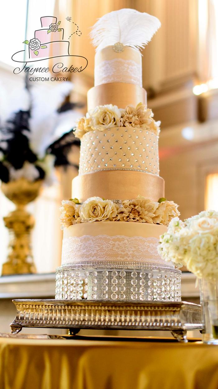 "20's Glam" Wedding Cake