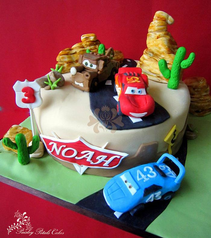 Cars Theme Canyon Cake