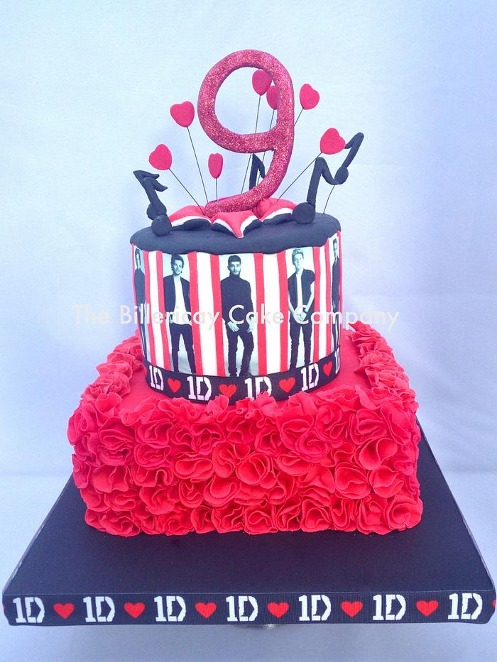 One Direction 1D explosion cake