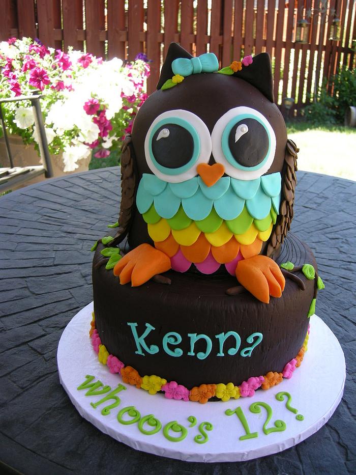 Kenna's Owl Cake