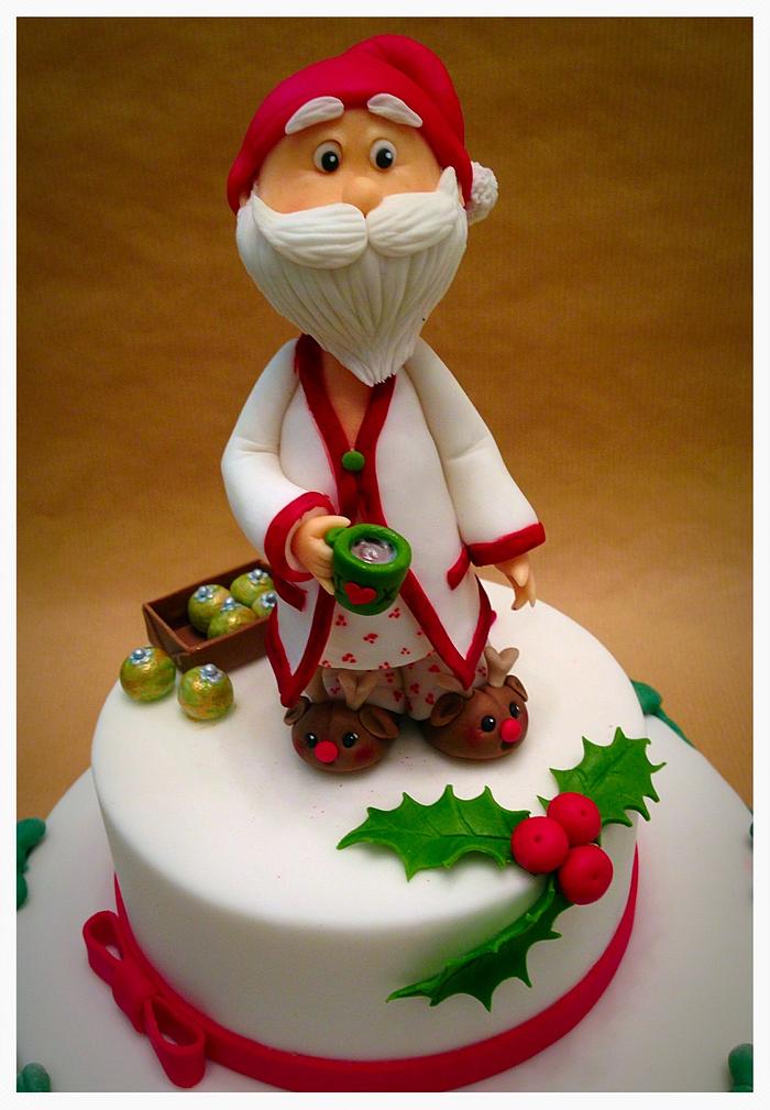 After Christmas Santa - Decorated Cake by Simone Barton - CakesDecor